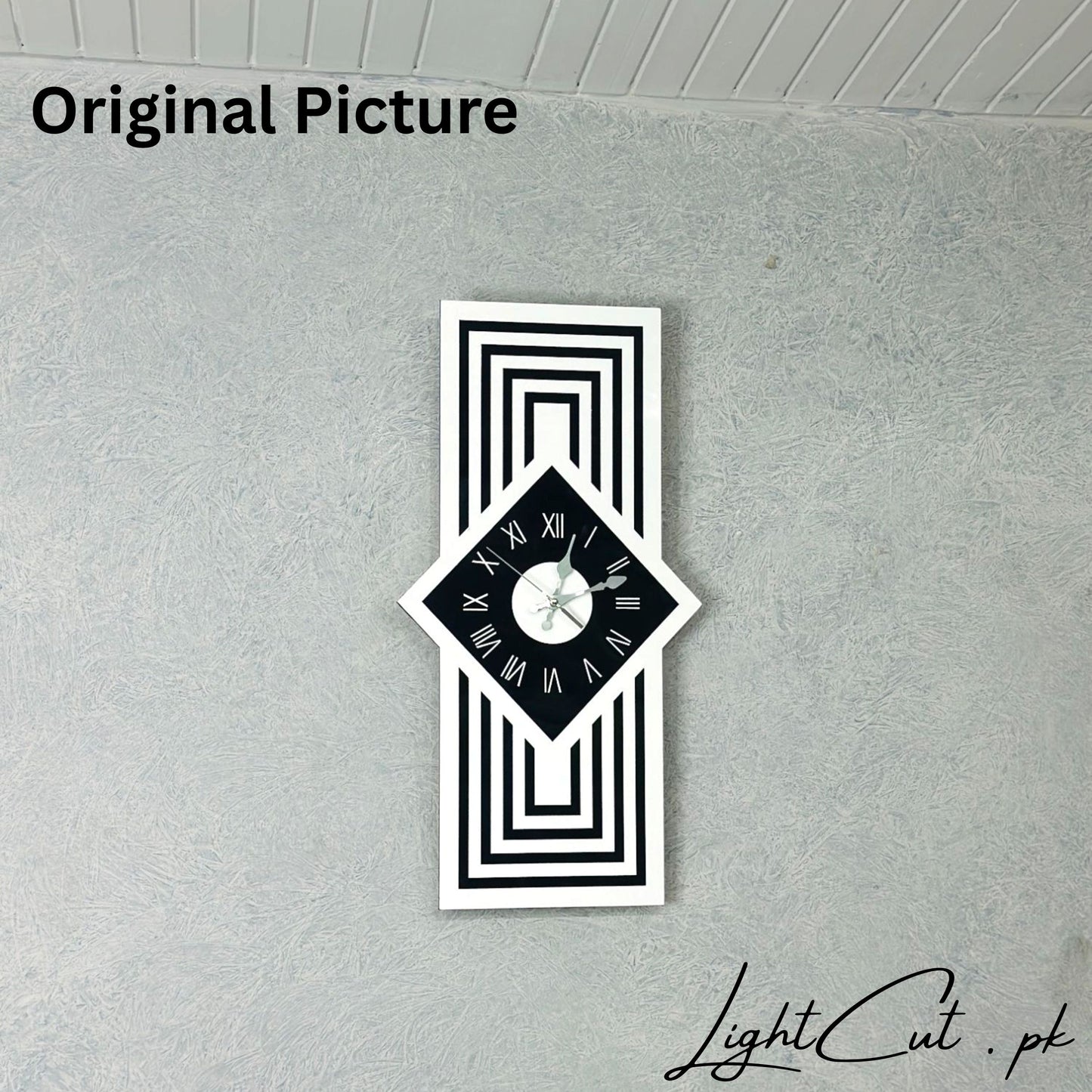 Premium White and Black Acrylic Wall clock - Luxury and Elegant Modern Design Wall clock