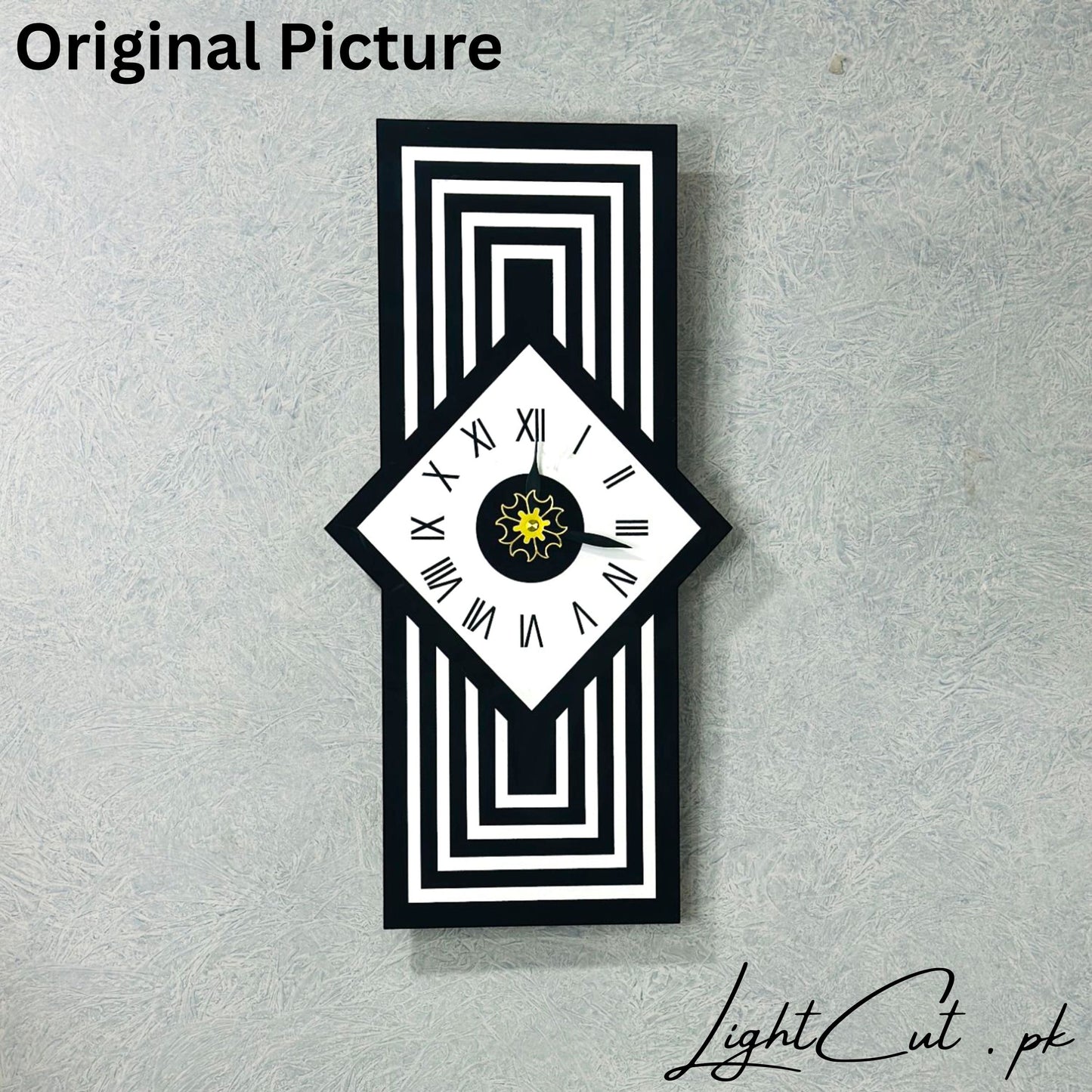 Premium Black and White Acrylic Wall clock - Luxury Bold Modern Design Wall clock