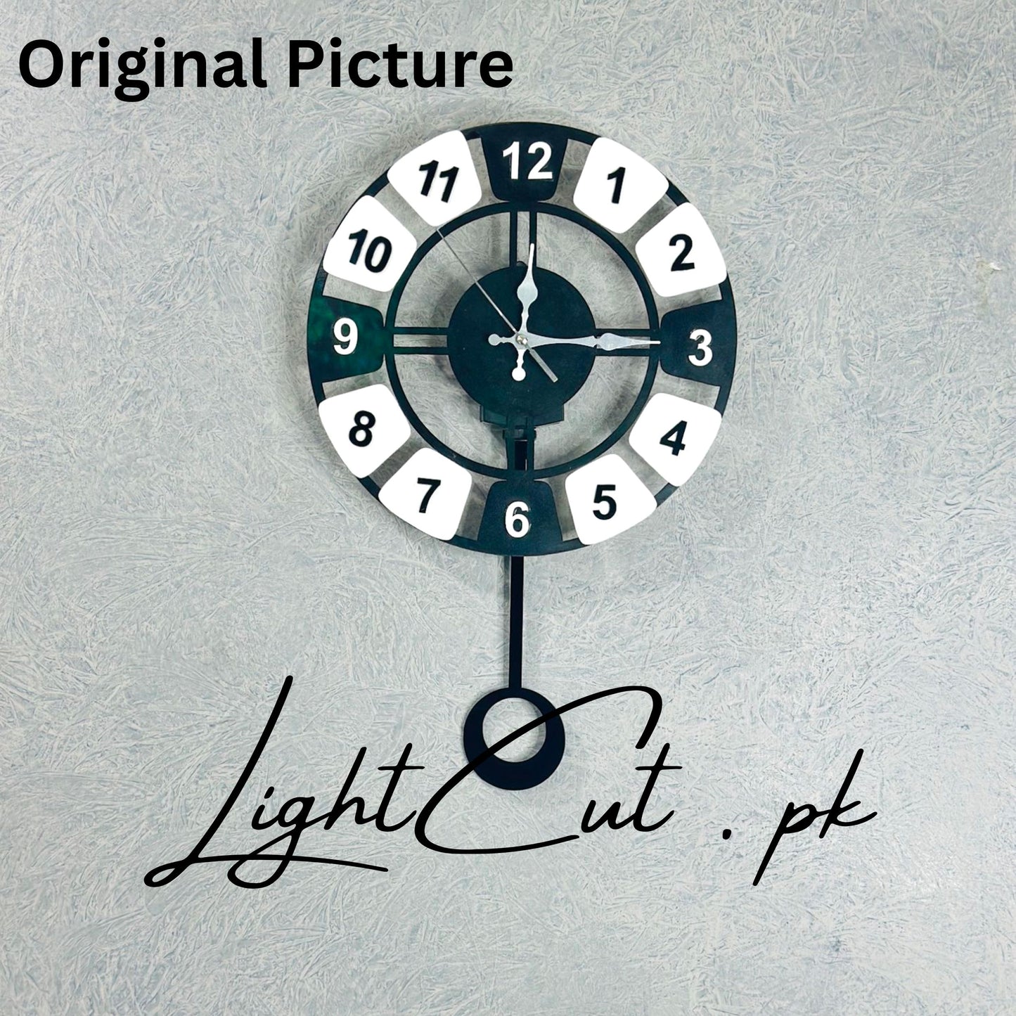 Geometric Piano Style Premium Pendulum Wall Clock - Acrylic Pendulum Clock