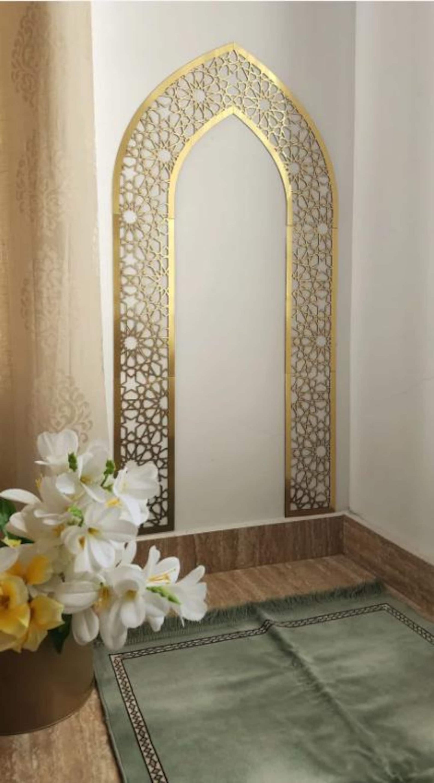 Mehrab Wall Art for Prayer Area Room – Elegant Namaz Decor Piece