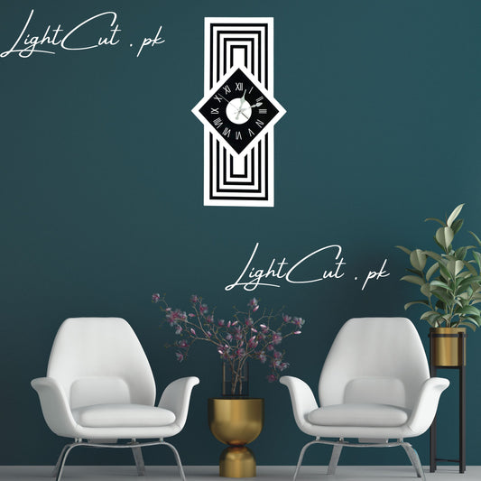 Premium White and Black Acrylic Wall clock - Luxury and Elegant Modern Design Wall clock