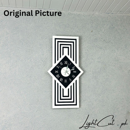 Premium White and Black Acrylic Wall clock - Luxury and Elegant Modern Design Wall clock