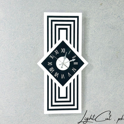 Premium White and Black Acrylic Wall clock - Luxury and Elegant Modern Design Wall clock