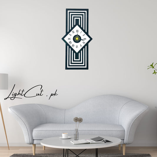 Premium Black and White Acrylic Wall clock - Luxury Bold Modern Design Wall clock