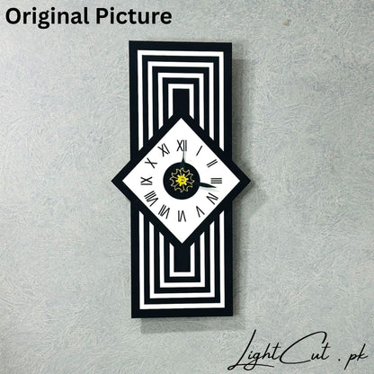 Premium Black and White Acrylic Wall clock - Luxury Bold Modern Design Wall clock